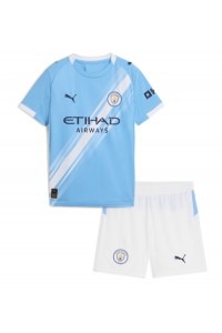 Fotbalové Dres Manchester City Dětské Domácí Oblečení 2025-26 Krátký Rukáv (+ trenýrky)